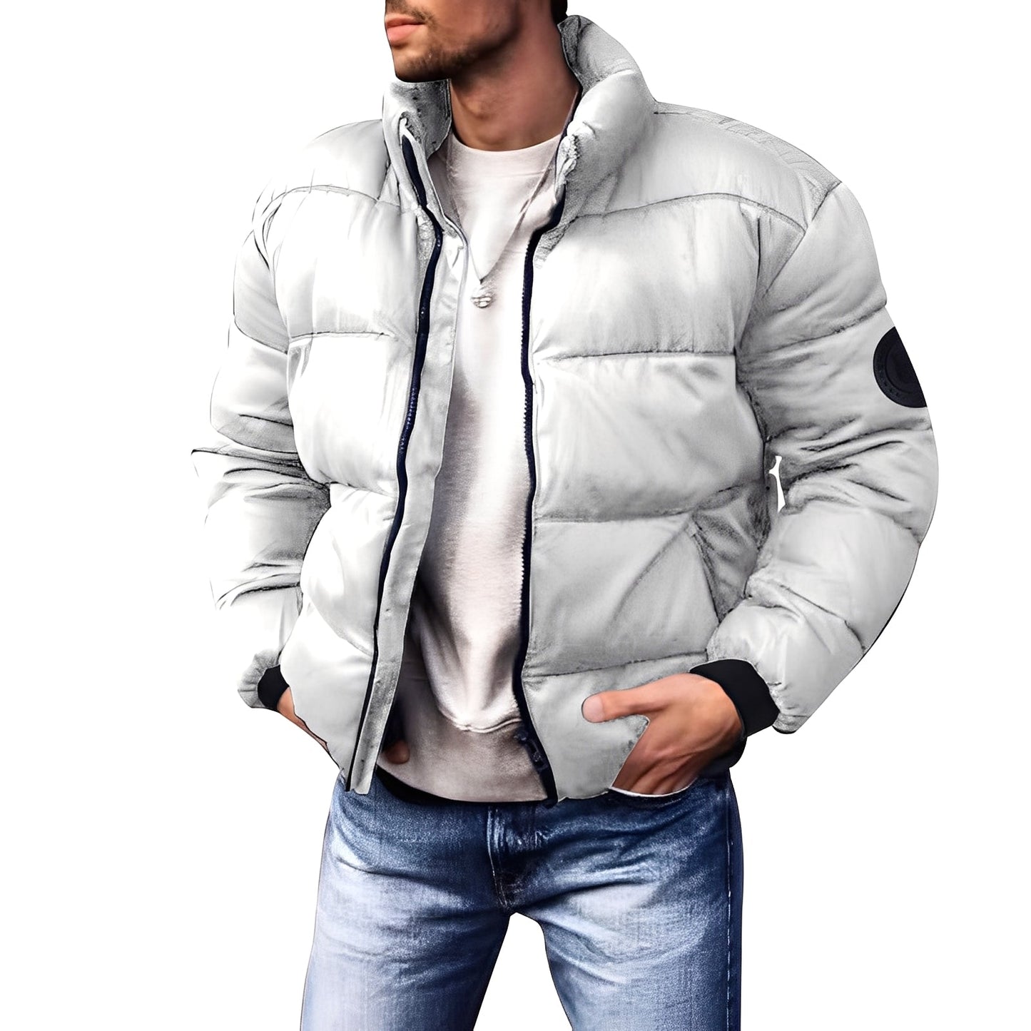 Keaton - Stilful, wattierte Daunenjacke pentru bărbați