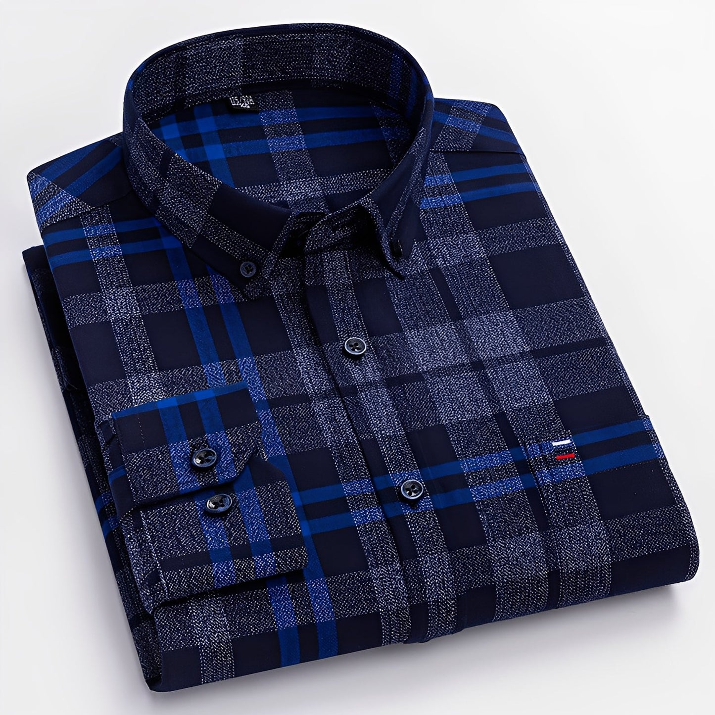 Nikolas - Cama?a casual în carouri din bumbac pentru barba?i