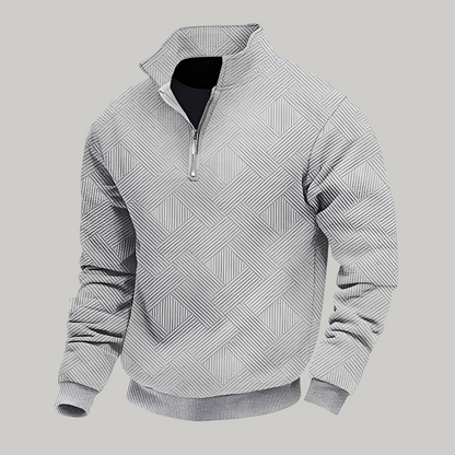 Rodney - Pulover lejer cu fermoar pe jumătate pentru bărbați