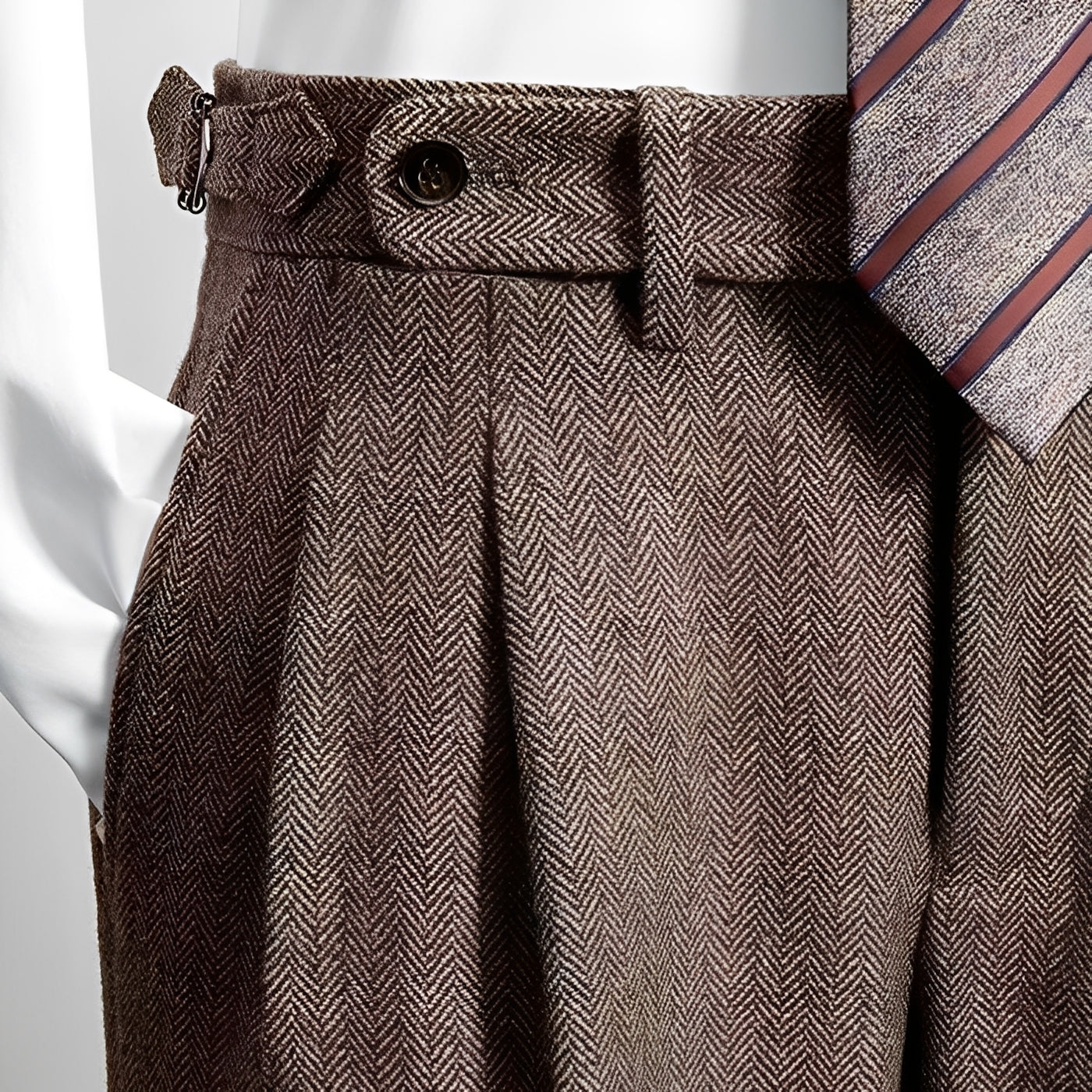 Osbert - Pantaloni casual din lână tweed pentru bărbați