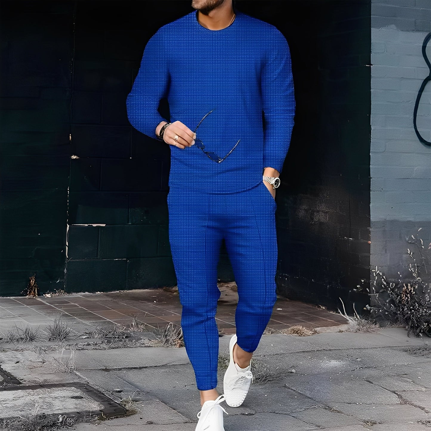 Dillan - Set Slim-Fit Lejer pentru Bărbați din Material Tip Vafă