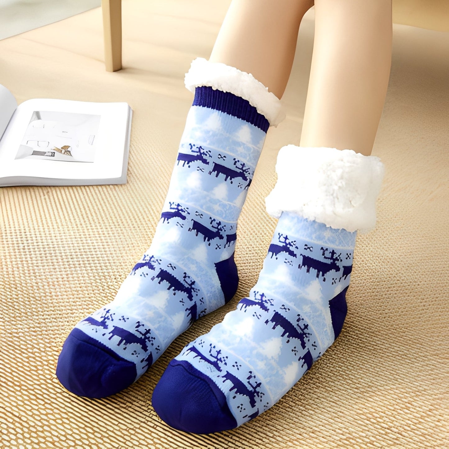 Clarice - Șosete de Crăciun stilate, mijlocii, pentru femei