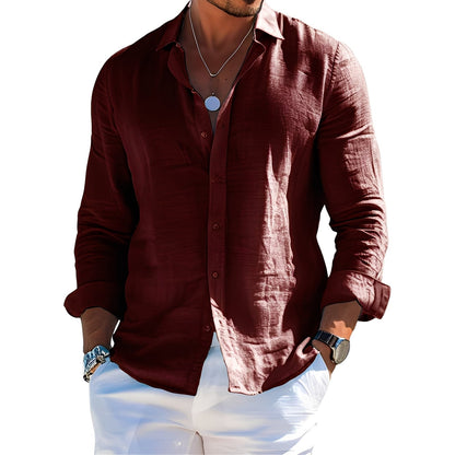 Félicien - Polo-uri clasice cu mânecă lungă pentru bărbați