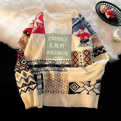 Charles - Pulover de Crăciun stilat, tricotat lejer pentru femei