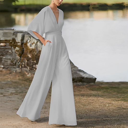 Carmella - Salopetă lejeră cu talie înaltă pentru femei