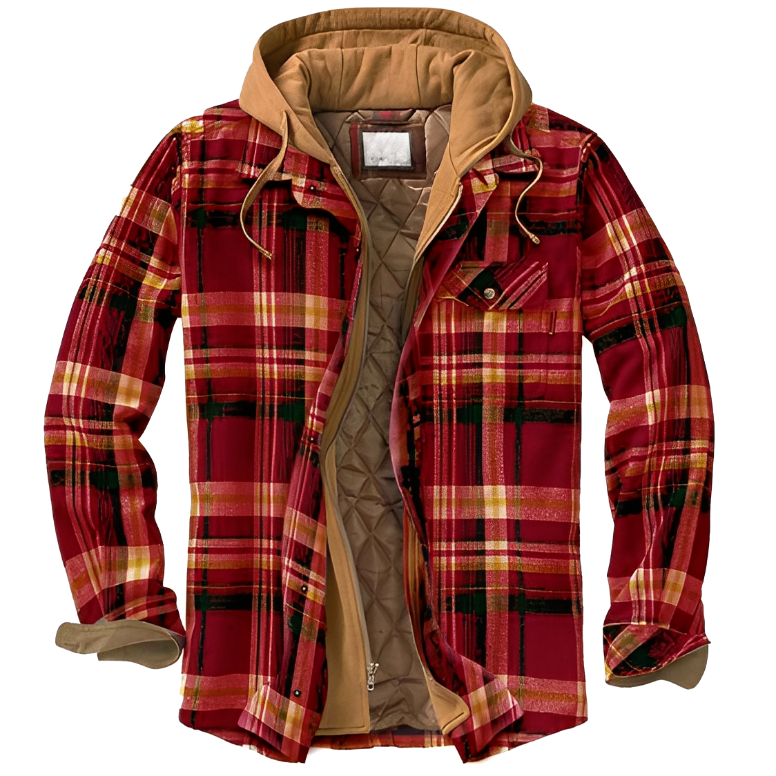 Denzil - Jachetă casuală din flanel cu model în carouri pentru bărbați