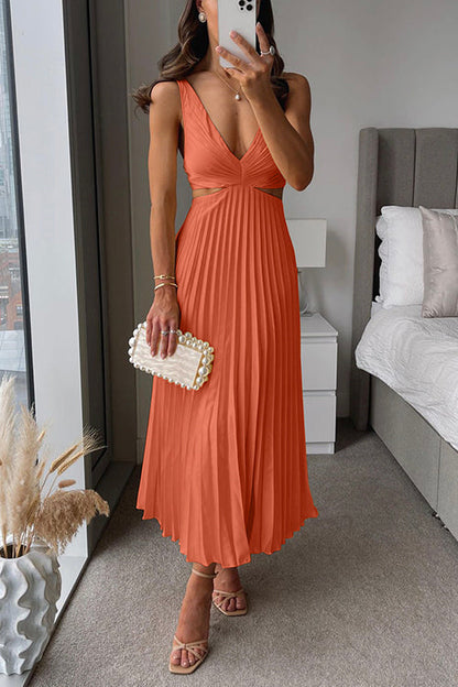 Arya - Elegantă Rochie Midi cu Pliuri pentru Femei