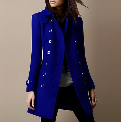 Aryana - Manta de lână elegantă cu două rânduri pentru femei