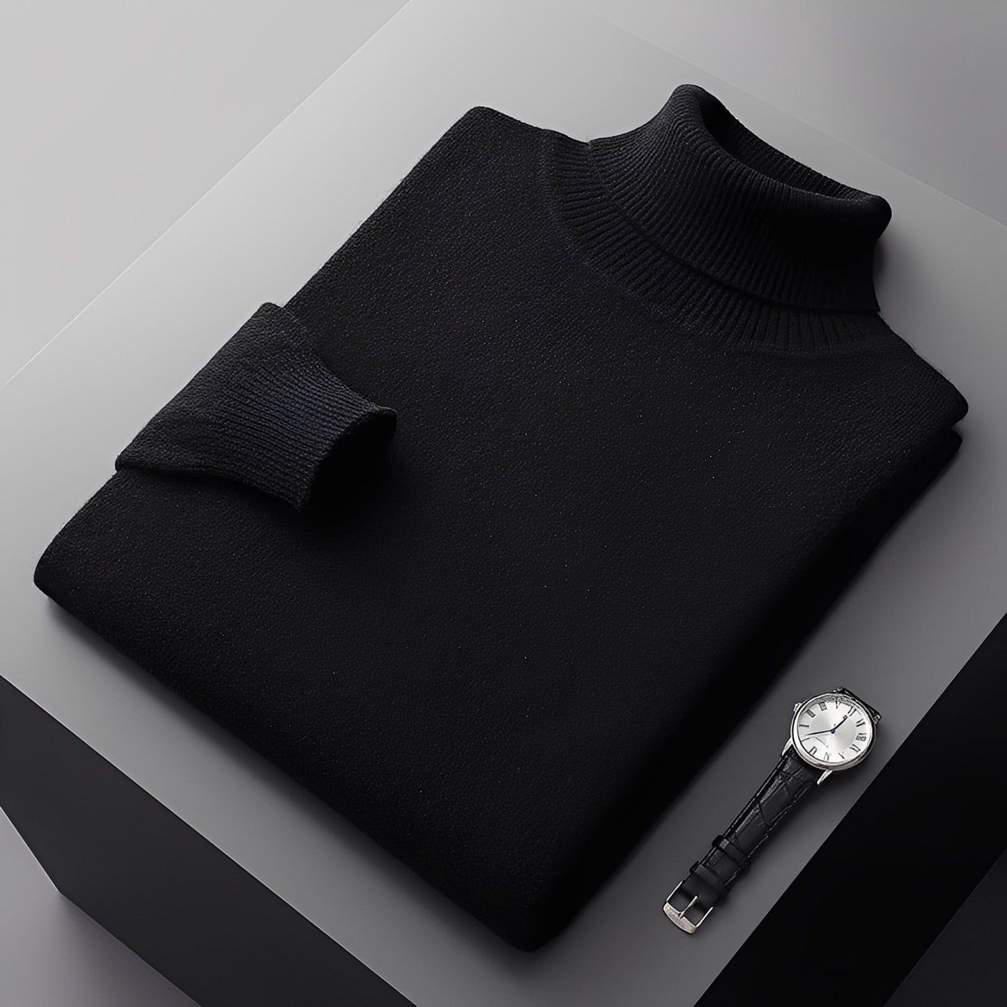 Osborn - Pulover modern cu guler înalt din cașmir pentru bărbați