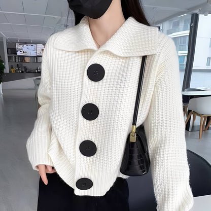 Alannah - Cardigan la modă cu nasturi mari pentru femei