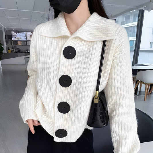 Alannah - Cardigan la modă cu nasturi mari pentru femei