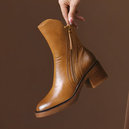 Pamella - Clasice ghete din piele pentru femei