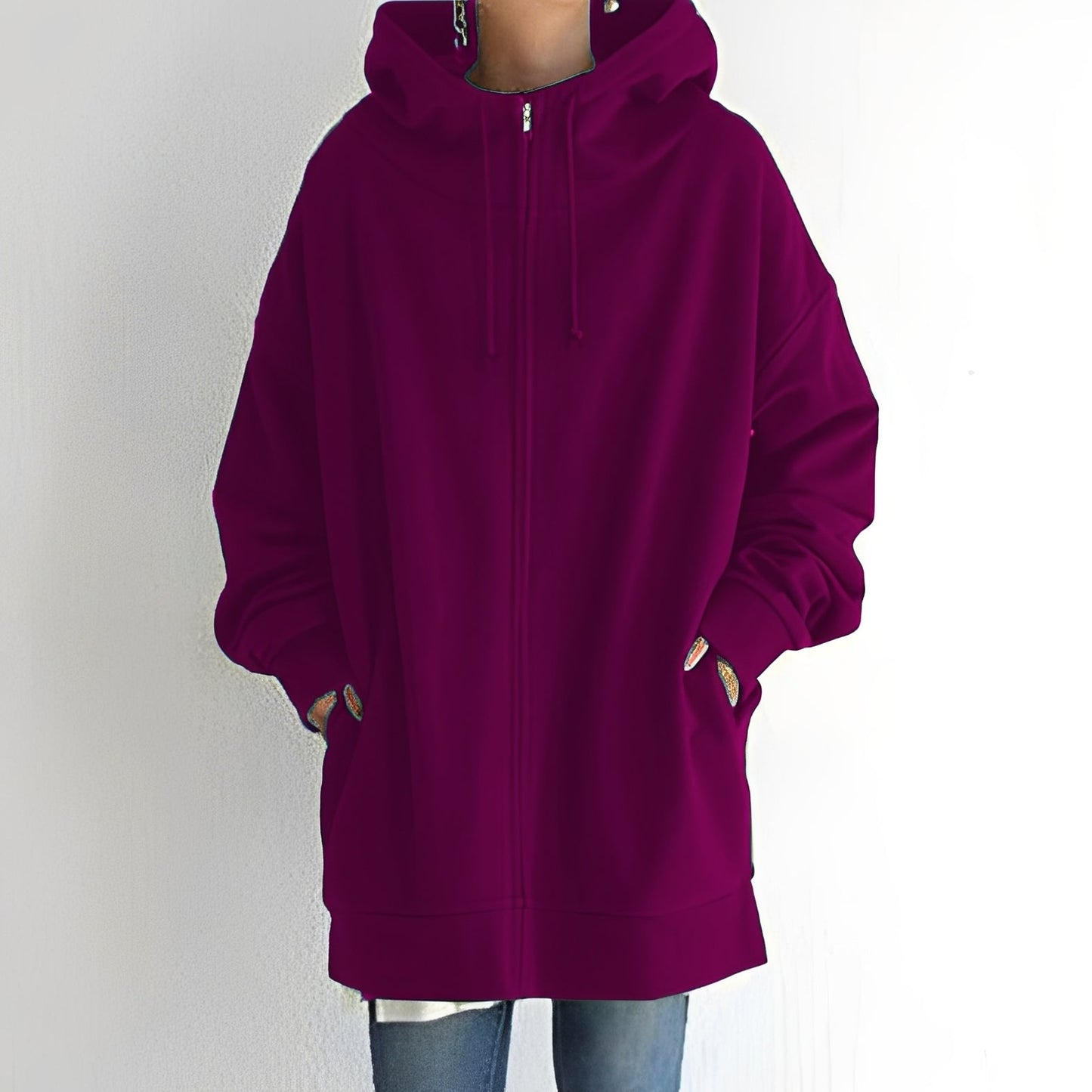 Eleanor - Hanorac oversize stilat din catifea pentru femei