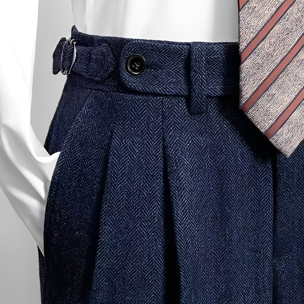 Osbert - Pantaloni casual din lână tweed pentru bărbați