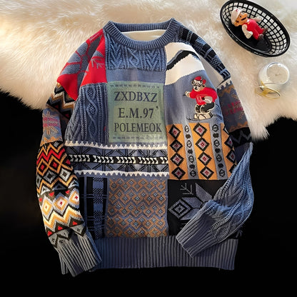 Charles - Pulover de Crăciun stilat, tricotat lejer pentru femei