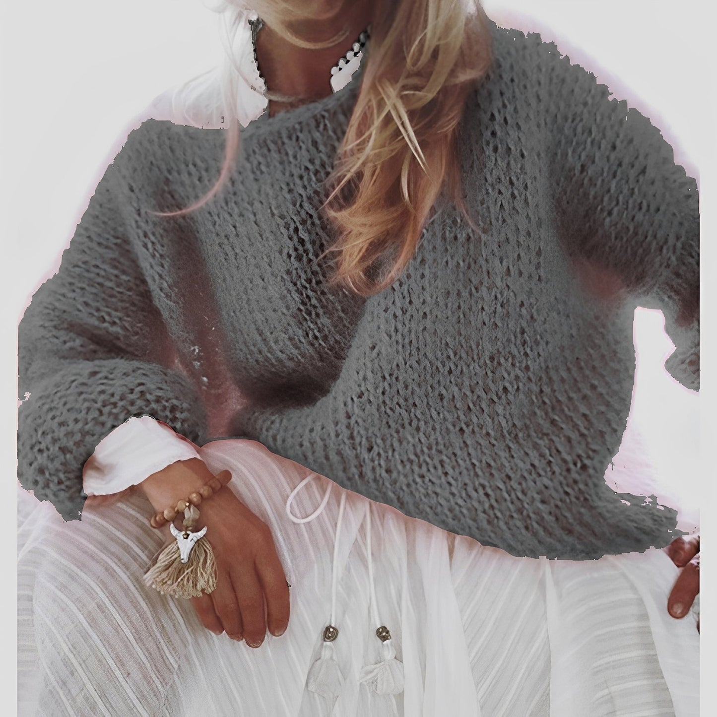 Caroline - Pulover cald, tricotat lejer pentru femei