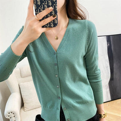 Lauren - Pulover tricotat elegant cu nasturi pentru dame