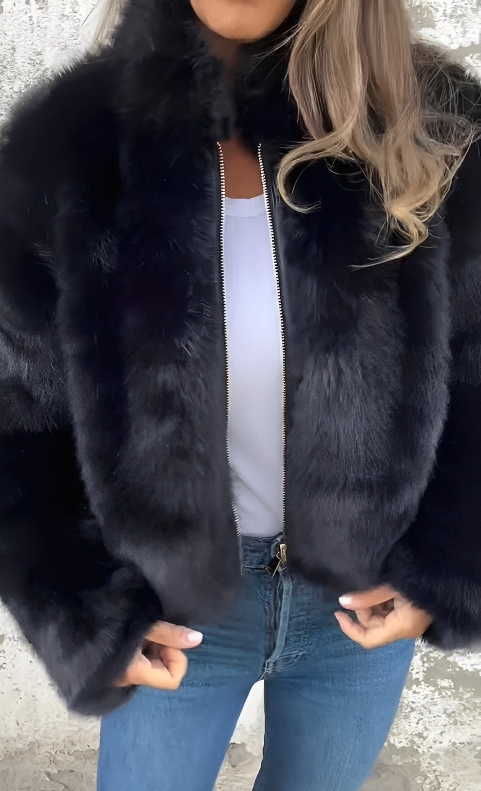 Amanda - Mantie de pluș la modă pentru femei