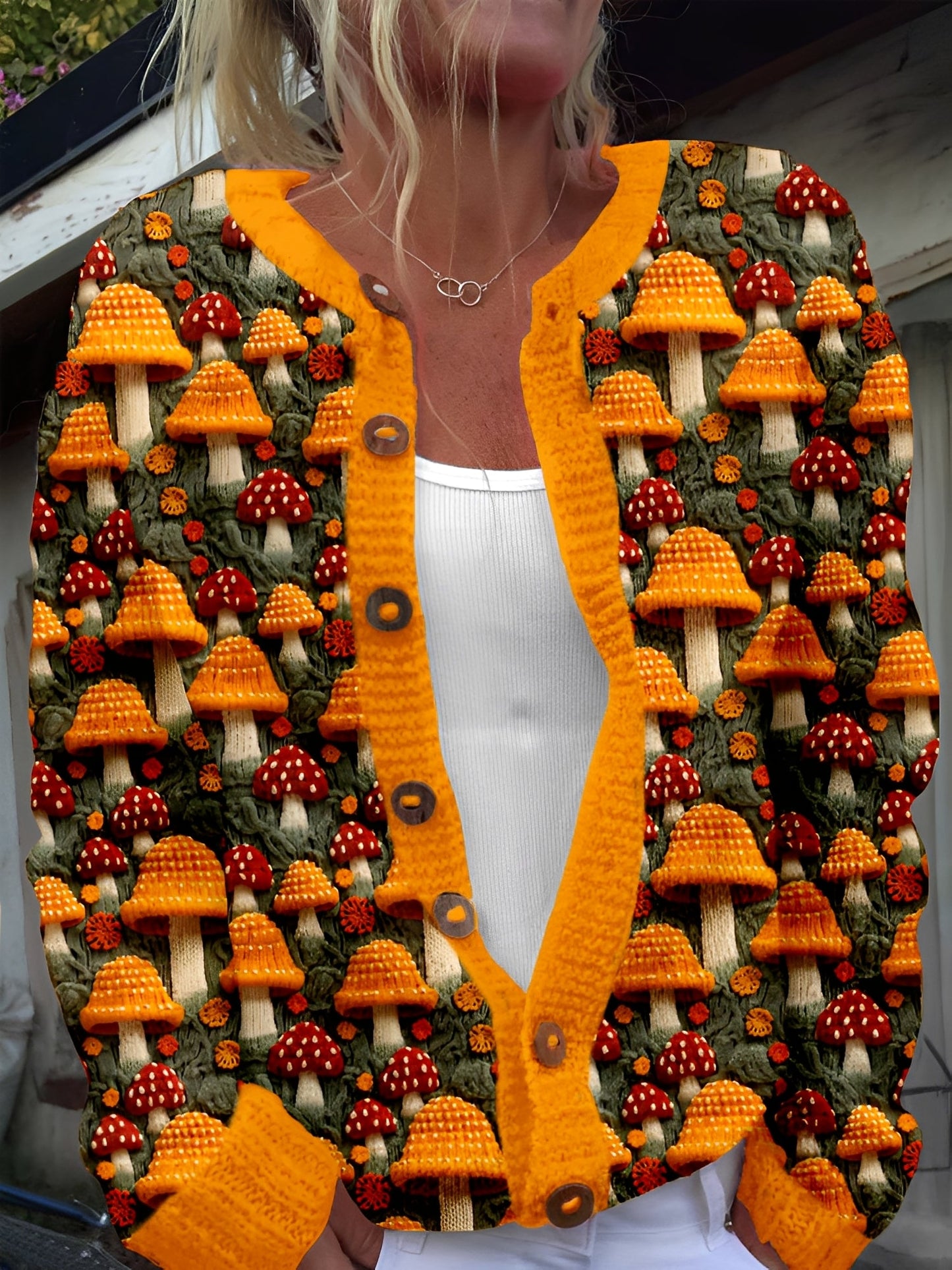 Kandace - Cardigan stilat cu model floral pentru femei