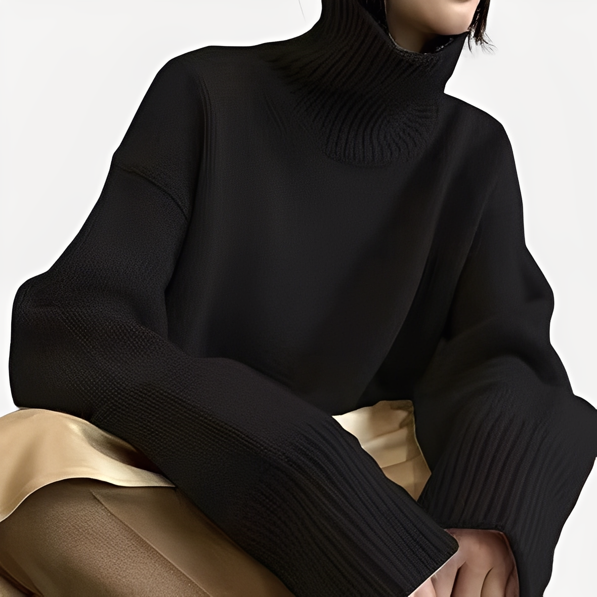 Amilia - Pulover elegant, lejer cu guler pentru femei