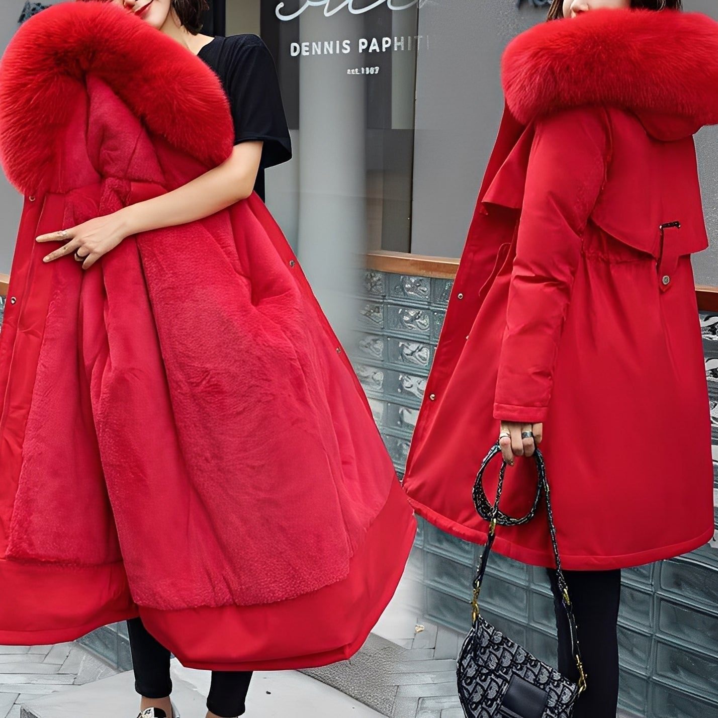 Evette - Stilouos, călduros, manta vătuit cu glugă pentru dame