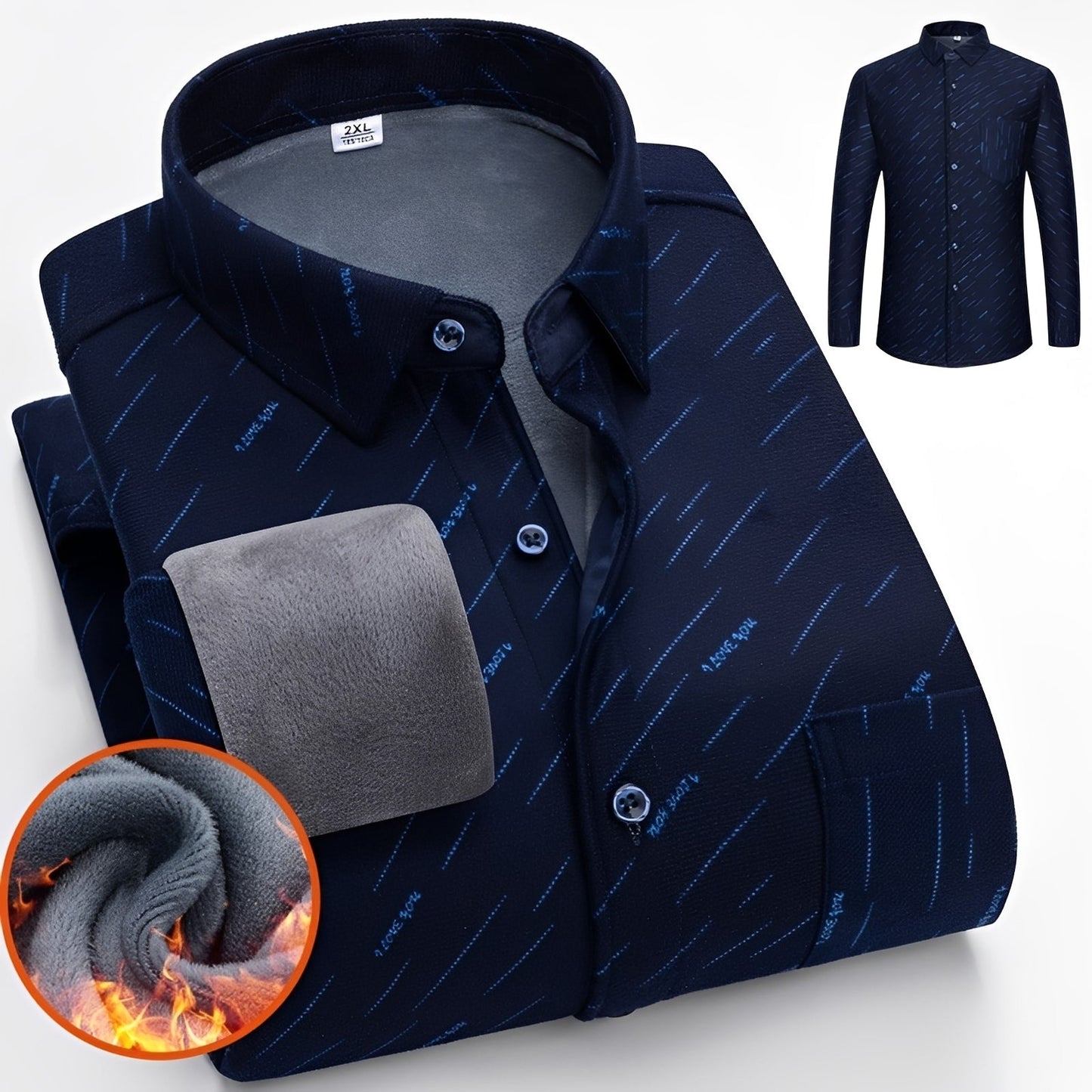 Anton - Cămașă în carouri stilată și caldă cu fleece cald pentru bărbați