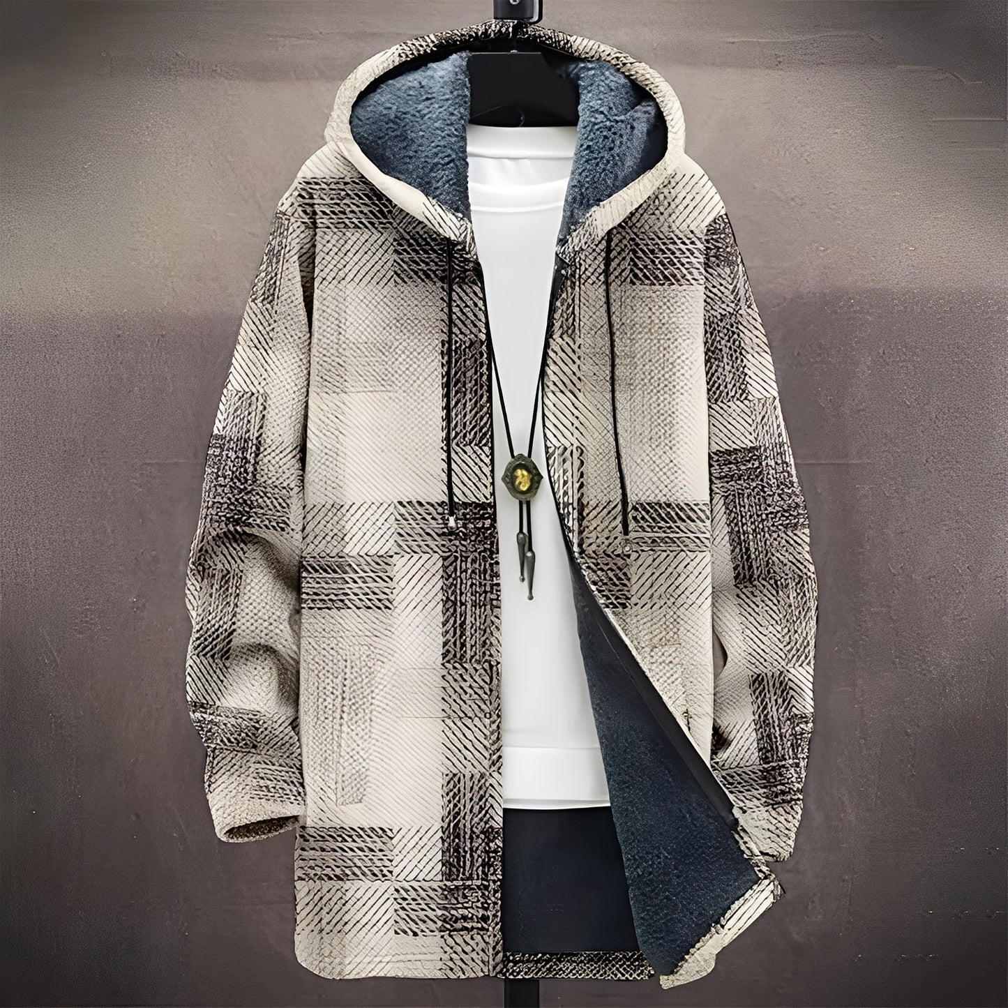 Wiley - Manta stilată, versatilă cu print pentru bărbați