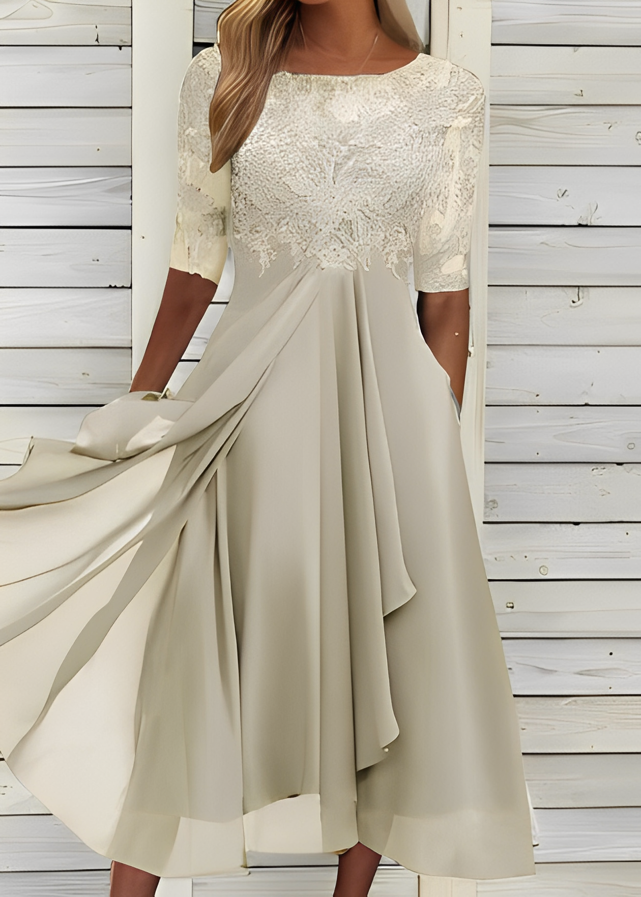 Colleen - Rochie elegantă, decupată din dantelă pentru femei