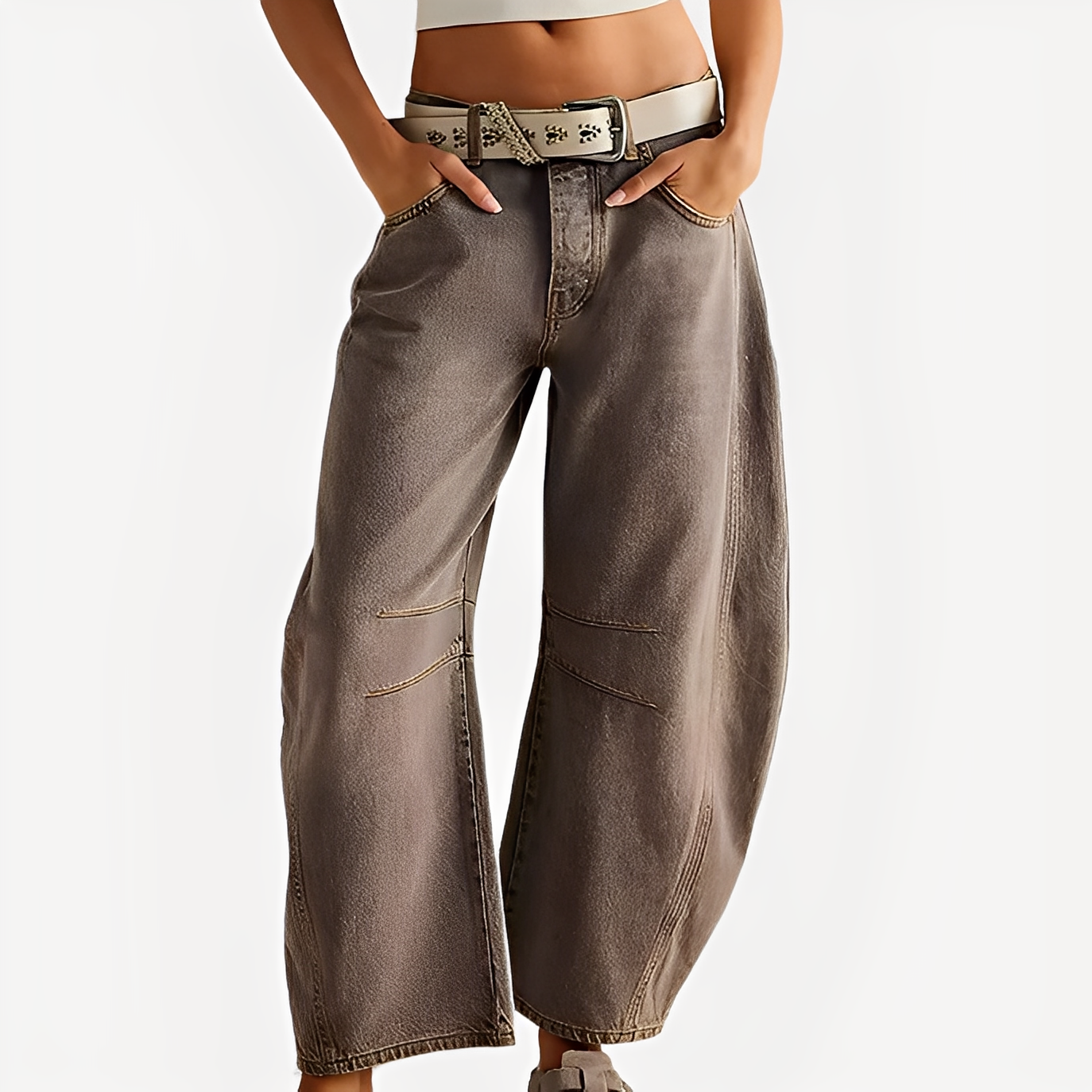 Celestine - Blugi clasici cu croială largă pentru femei