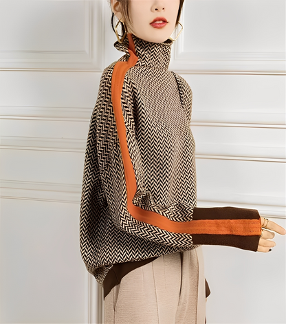 Anita - Pulover elegant cu guler rulat din cașmir pentru femei