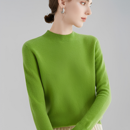 Chrystellene - Pulover confortabil din cașmir cu guler înalt pentru femei