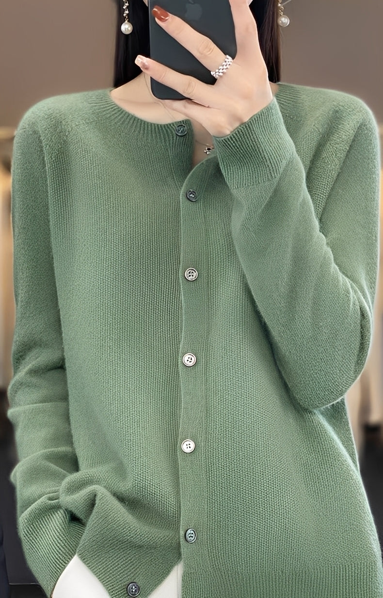 Addie - Cardigan modern din lână cașmir pentru femei