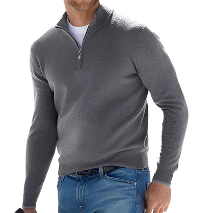 Eliott - Pulover cashmere cu fermoar pentru bărbați