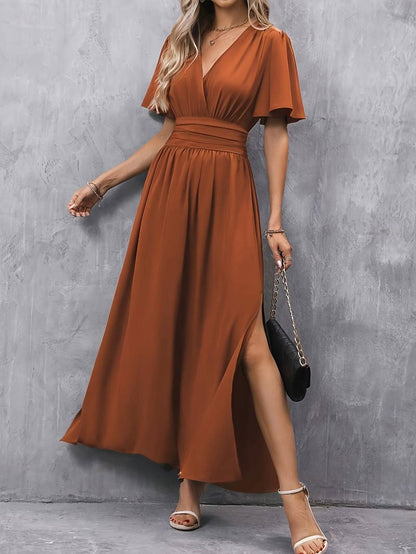 Juliette – Rochie cu guler volan și talie plisată pentru femei