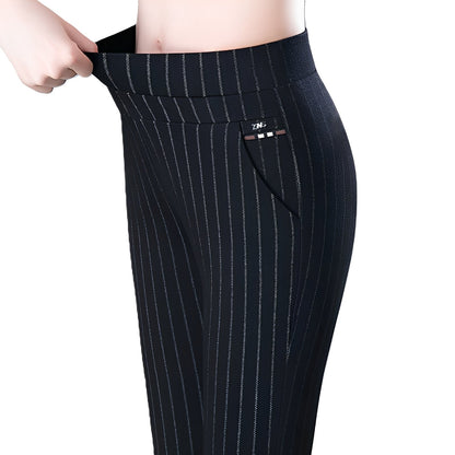 Wenda - Pantaloni cu talie înaltă și elastic pentru femei
