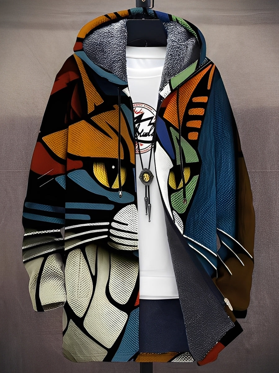 Trenton - Jachetă stilată cu glugă imprimată pentru bărbați