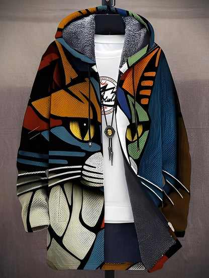 Trenton - Jachetă stilată cu glugă imprimată pentru bărbați