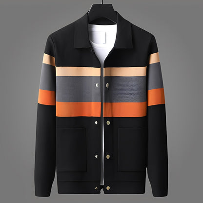 Henry - Pulover modern tricotat cu dungi pentru bărbați