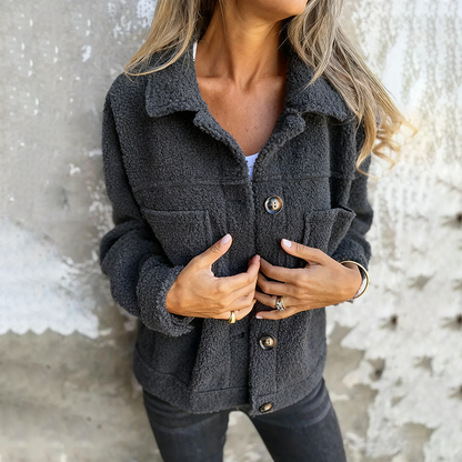 Eleanor - Jachetă modernă de lână cu guler revers pentru femei