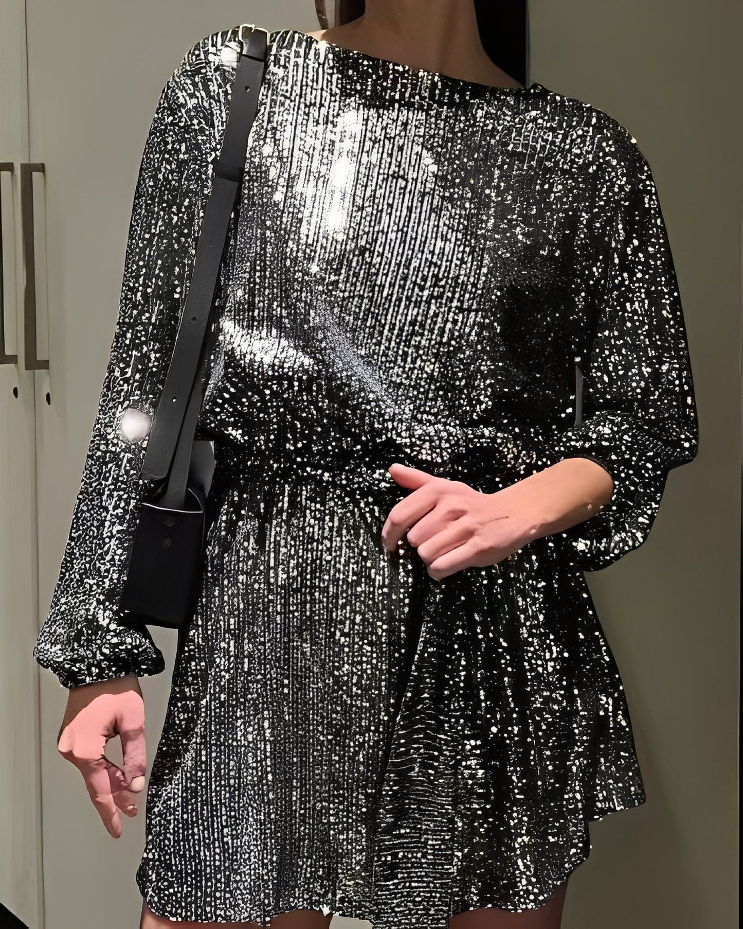 Mirabel - Rochie mini strălucitoare de petrecere pentru femei