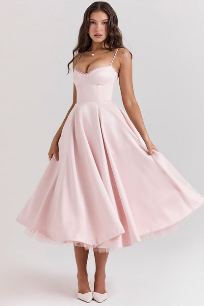 Leona - Rochie Elegantă din Satin pentru Festivități