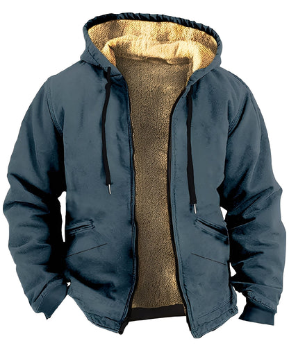 Mervin - Jachetă din catifea cu glugă pentru bărbați