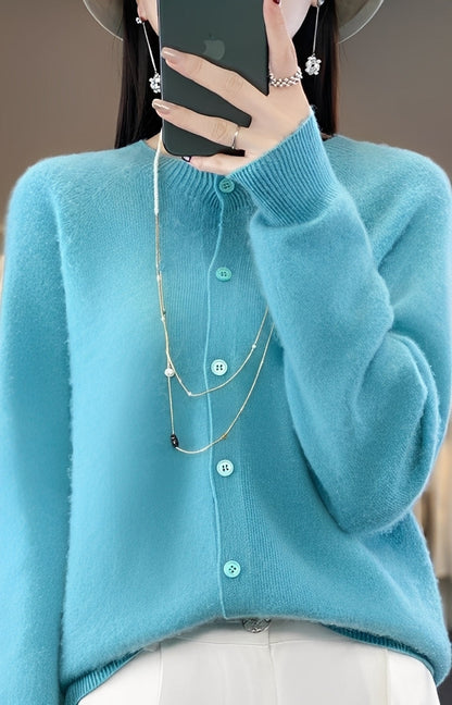 Addie - Cardigan modern din lână cașmir pentru femei