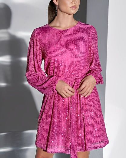 Mirabel - Rochie mini strălucitoare de petrecere pentru femei