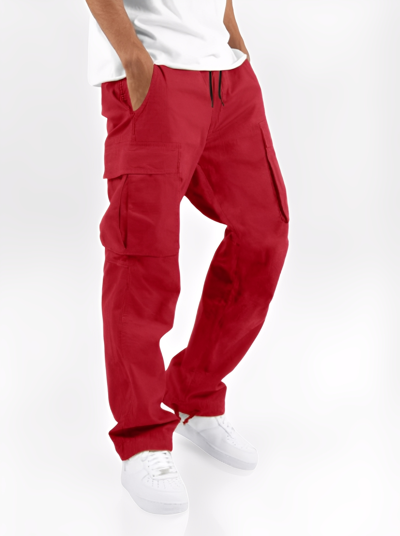 Cooper - Pantaloni cargo lejeri cu ?nur pentru barba?i