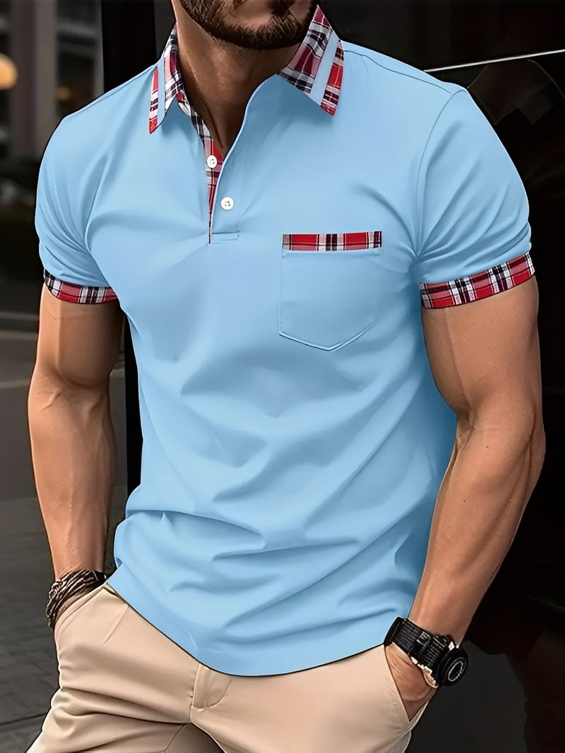 Ryker - Tricou polo elegant cu buzunar pentru bărbați