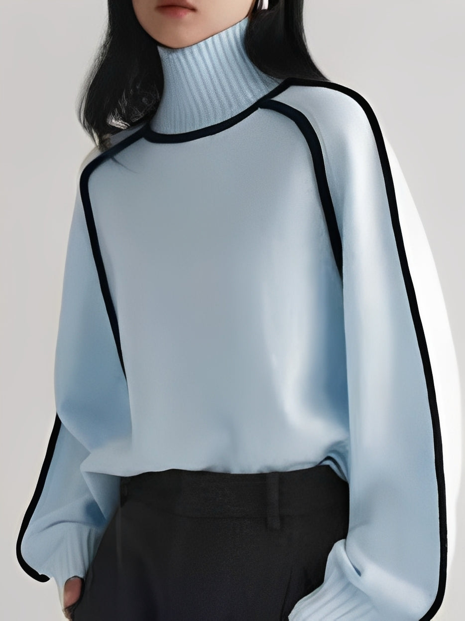 Michelle - Pulover cu guler înalt stilat pentru femei