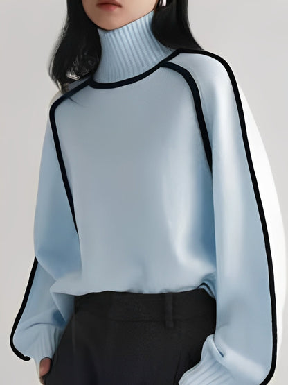 Michelle - Pulover cu guler înalt stilat pentru femei