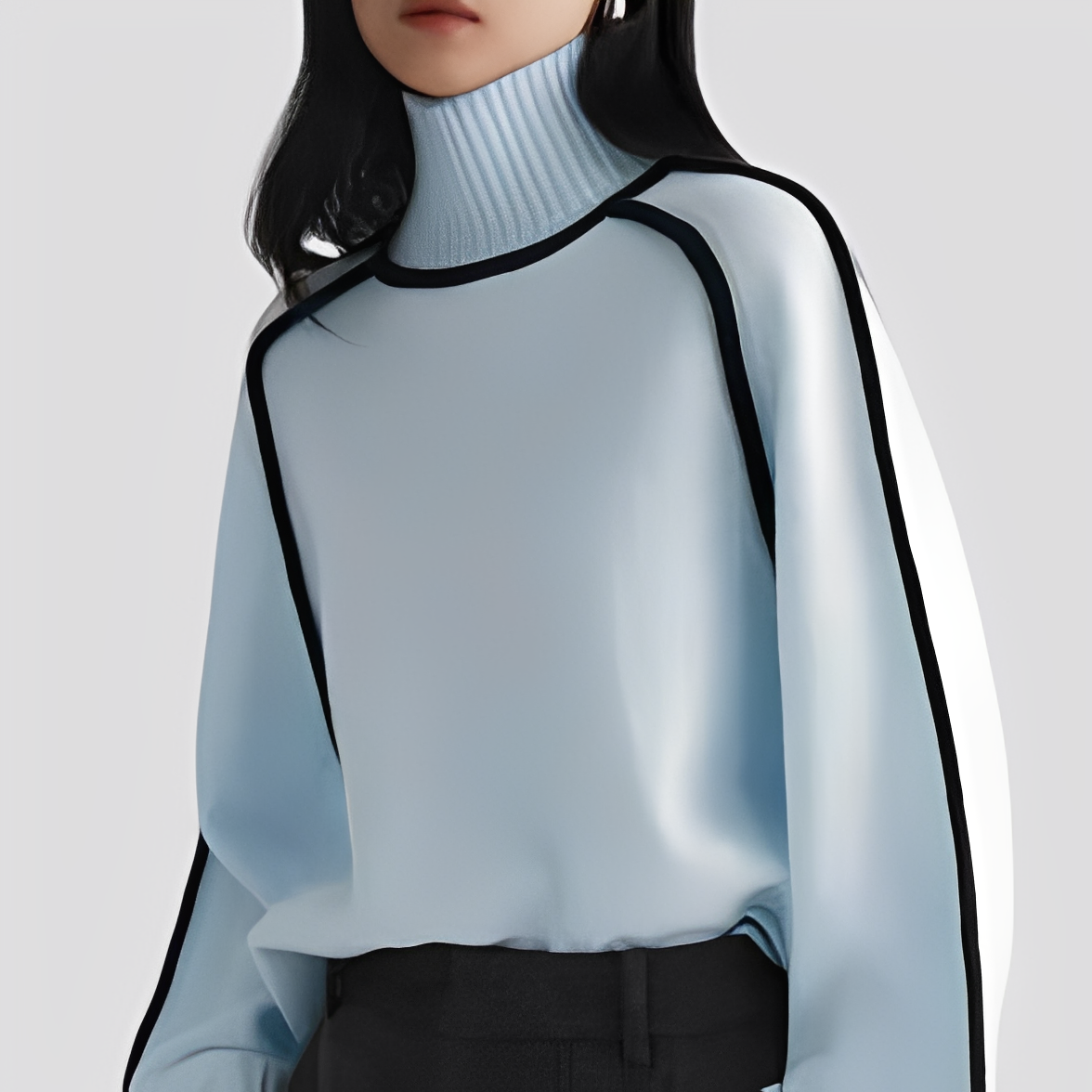 Azalea - Pulover cu guler înalt, lejer și stilat pentru femei