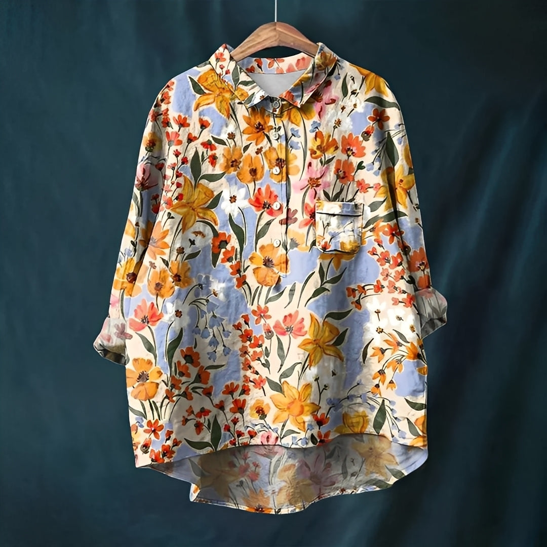 Garance - Cămașă tradițională cu mâneci lungi pentru femei